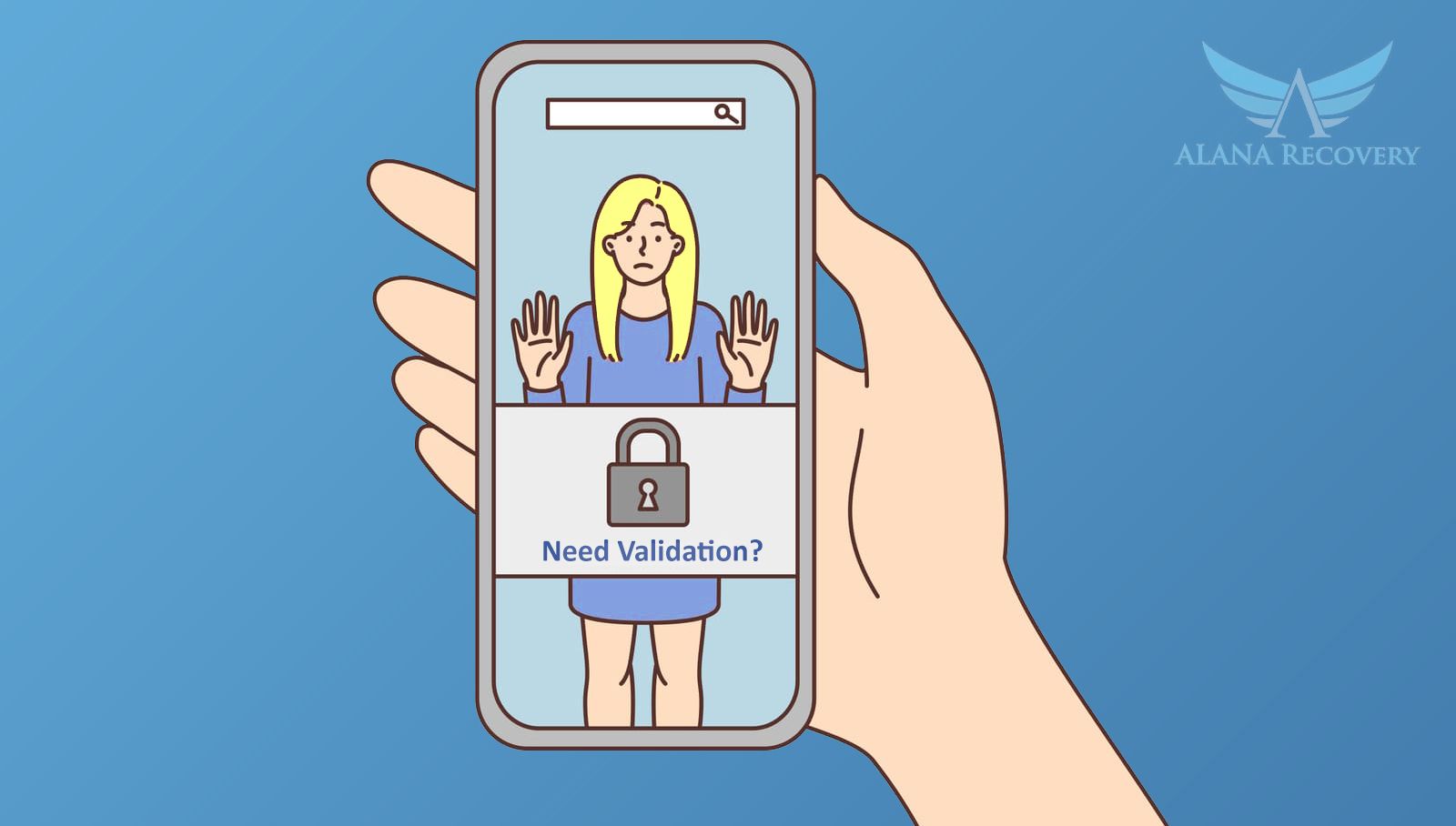 Illustration of person getting blocked in social media