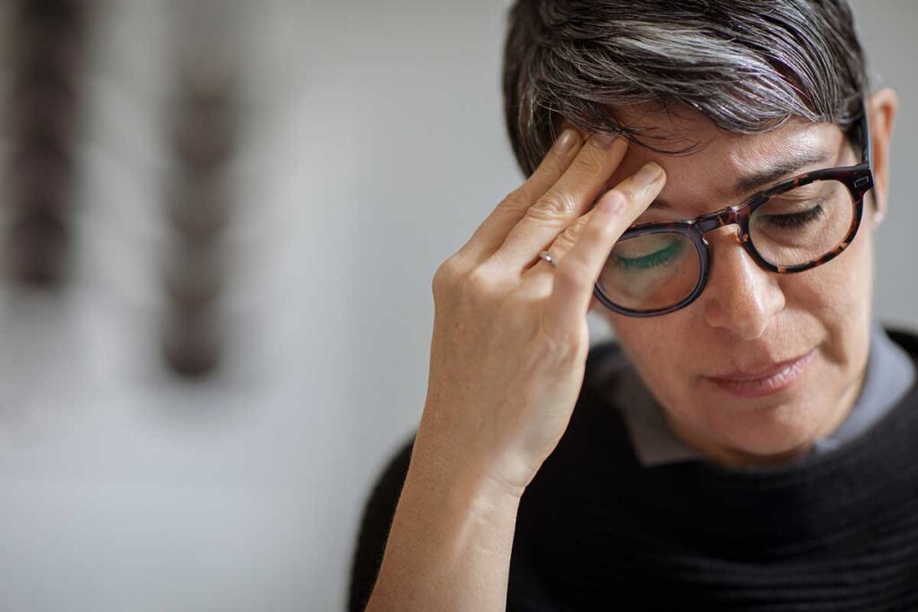 Person struggling with severe depression